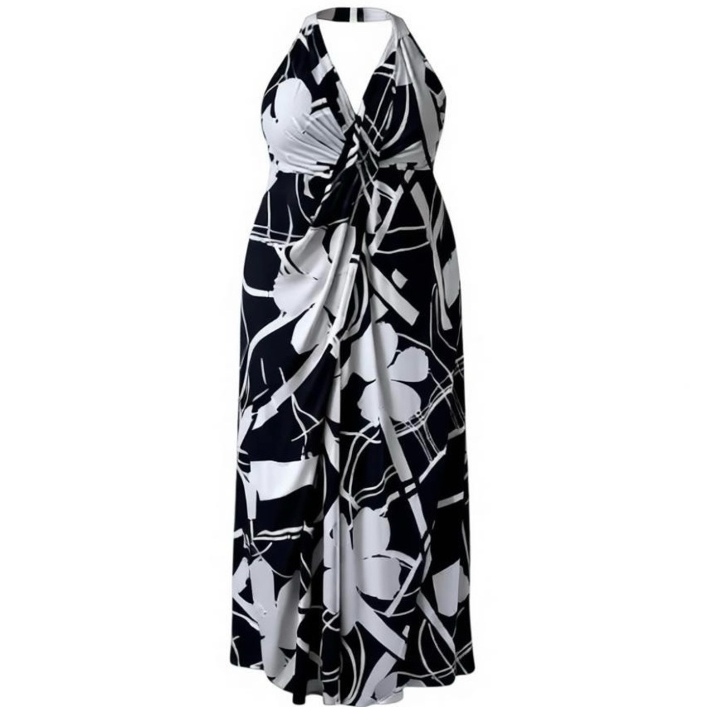 Lane Bryant Simply Chic Collection Sleeveless Maxi Dress Size 18/20 Black & Whit